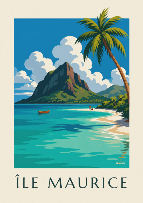 Plakat Morne Brabant i jego laguny (tytuł ÎLE MAURICE) : cały plakat