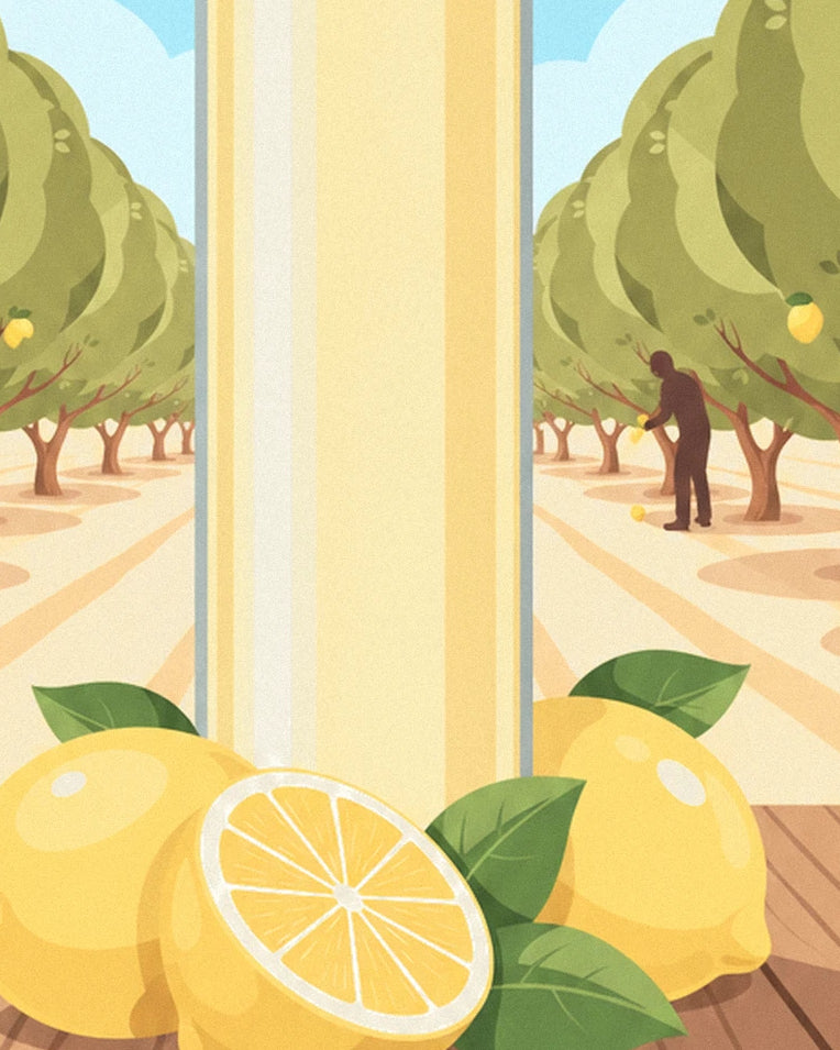 Plakat butelka rzemieślniczej lemoniady i cytryny: zbliżenie na detal