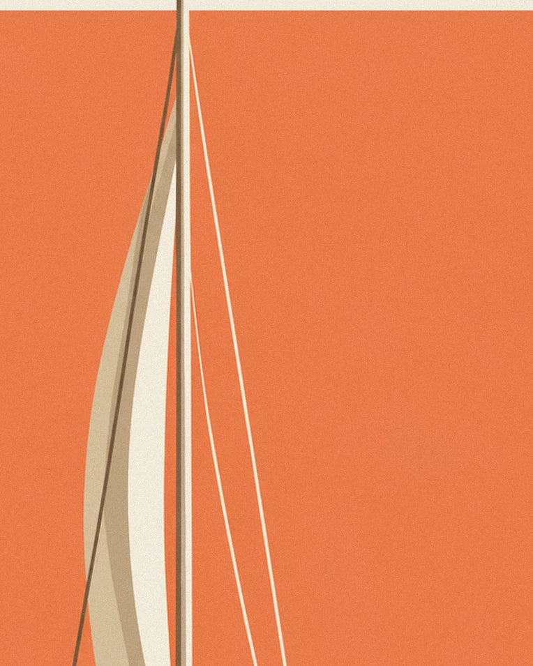 Spritz on a sailboat deck at sunset poster: close-up detail