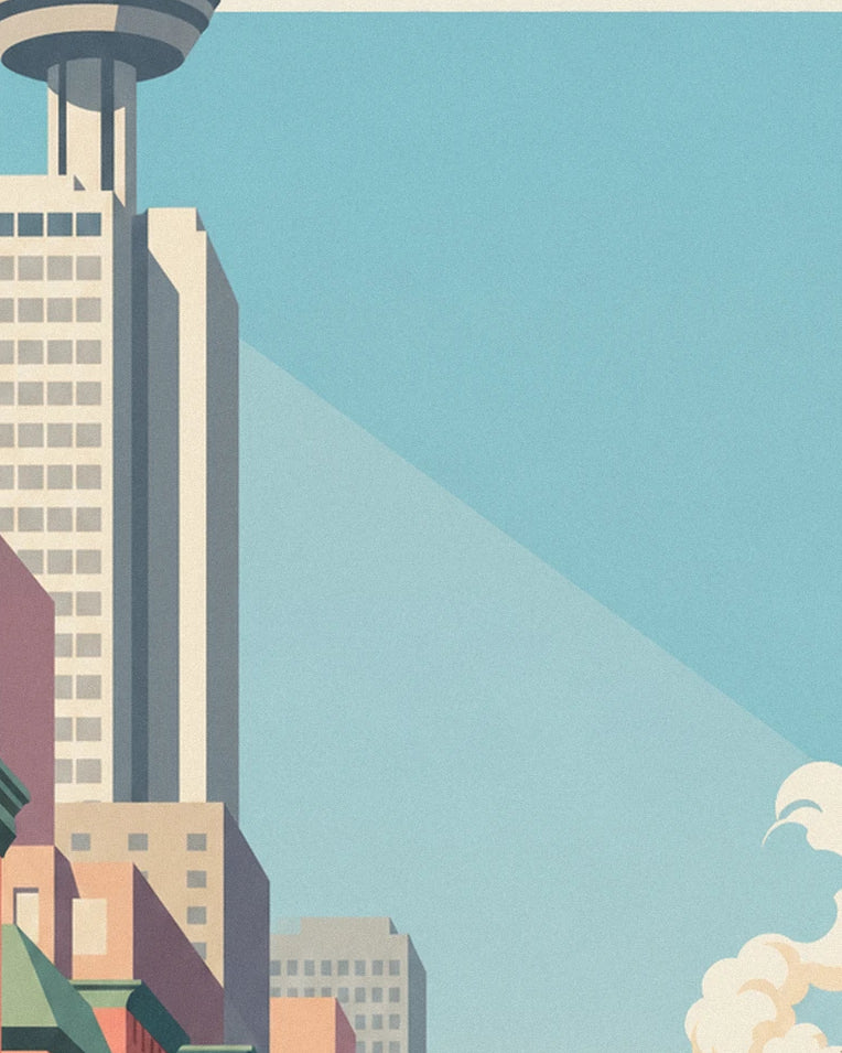 Gastown steam clock in Vancouver poster: close-up detail