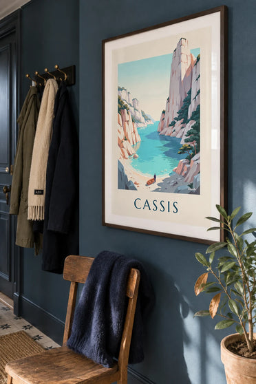 Poster of the En-Vau calanque near Cassis: framed on the wall