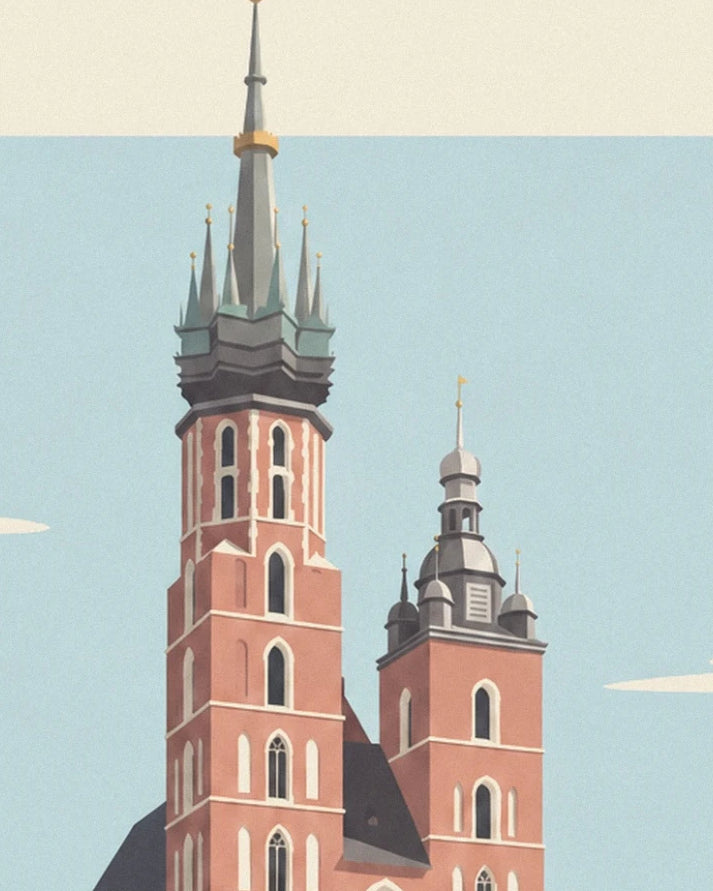 Les 2 tours de la basilique Sainte-Marie, en briques rouges sur le ciel bleu