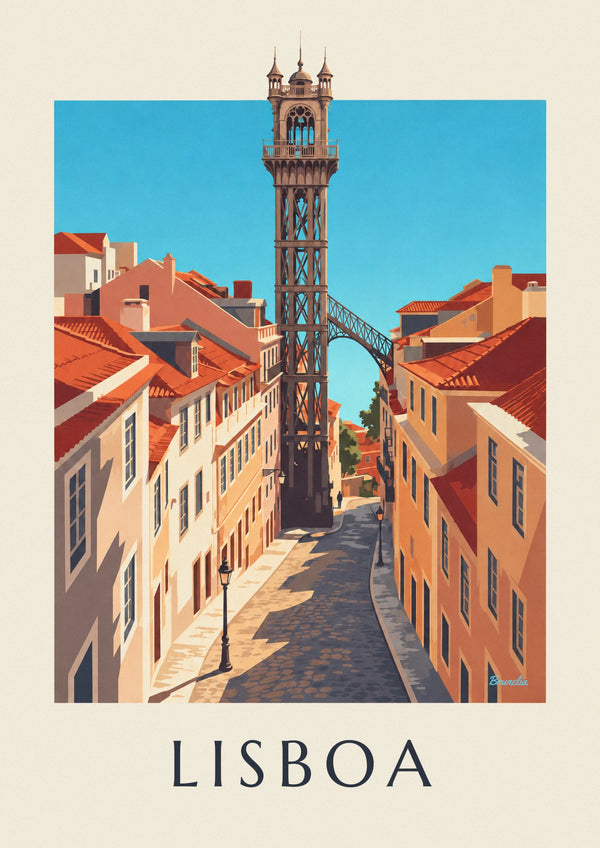 Santa Justa Lift in Lisbon poster