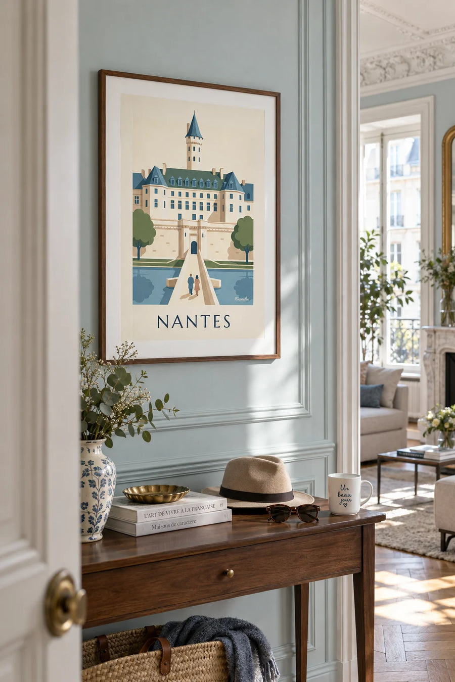 Château des ducs de Bretagne in Nantes poster: framed on the wall