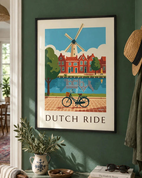 Affiches vélo : affiche de la collection encadrée dans un intérieur