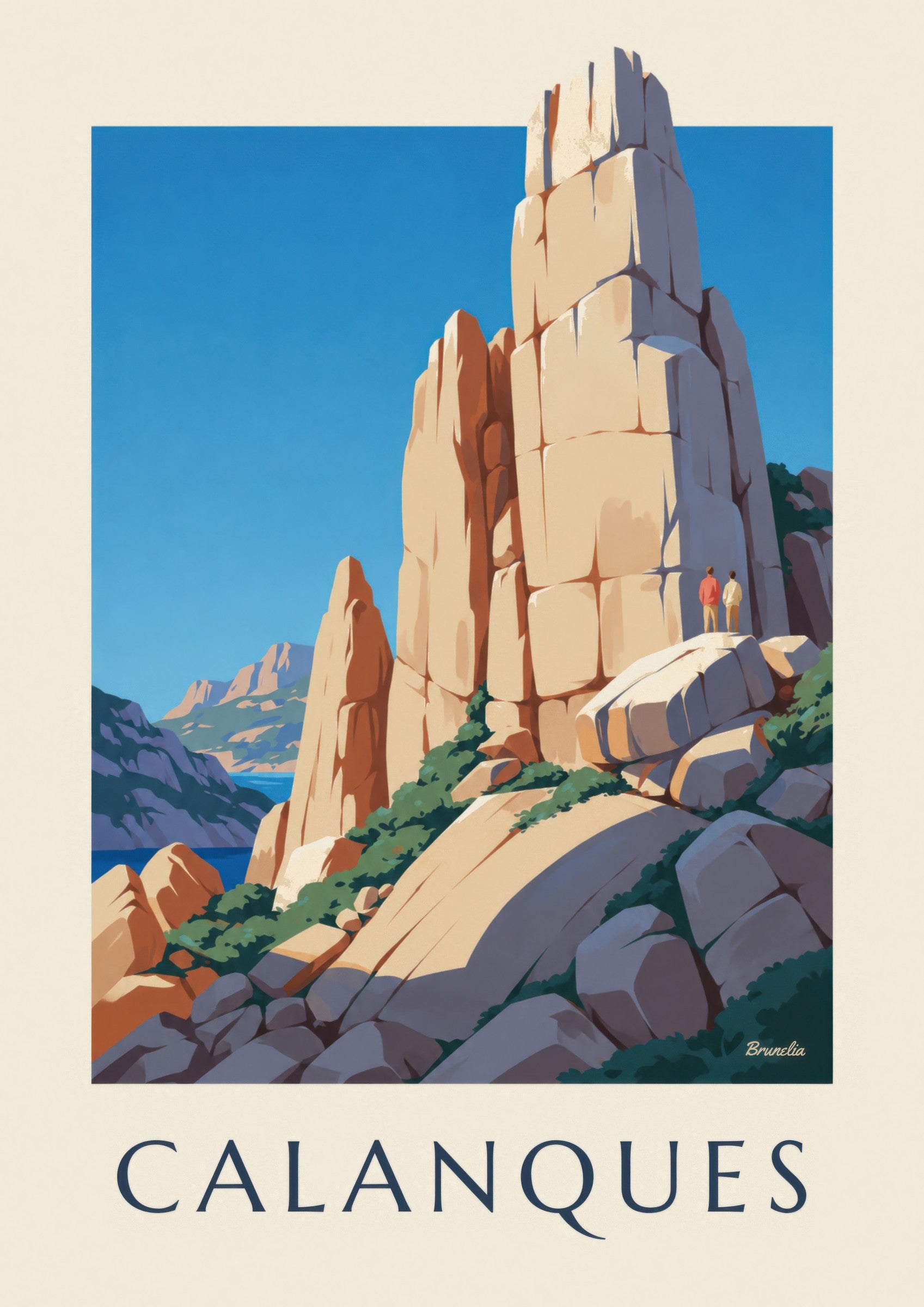 Affiche Grande Candelle, calanques de Sugiton: zbliżenie szczegółu
