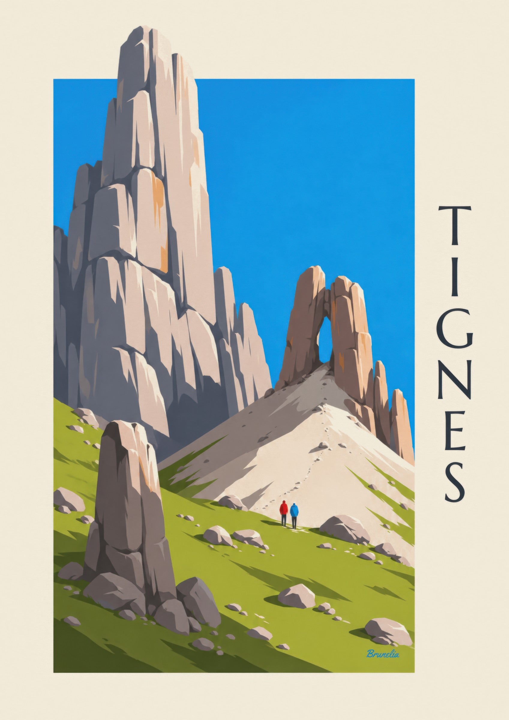 Affiche Tignes, l’Aiguille Percée: zbliżenie szczegółu