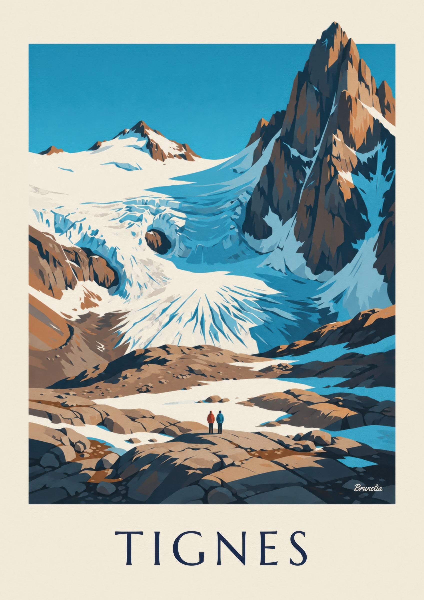 Affiche Tignes, Grande Motte et Grande Casse en été: zbliżenie szczegółu