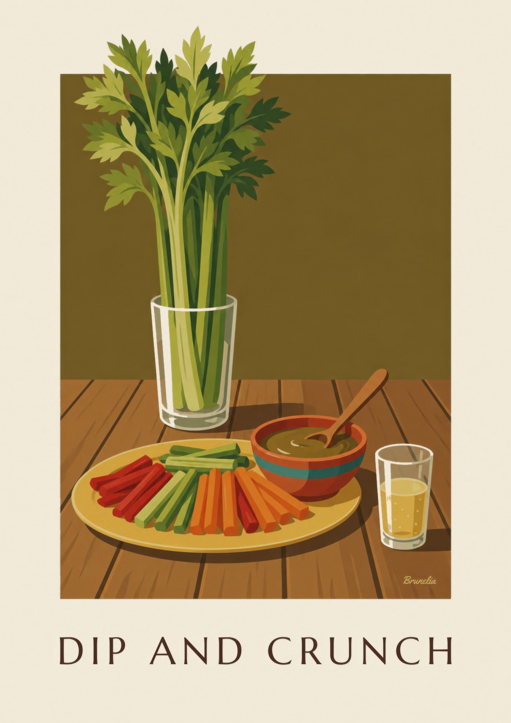 Affiche anchoïade et légumes croquants: zbliżenie szczegółu