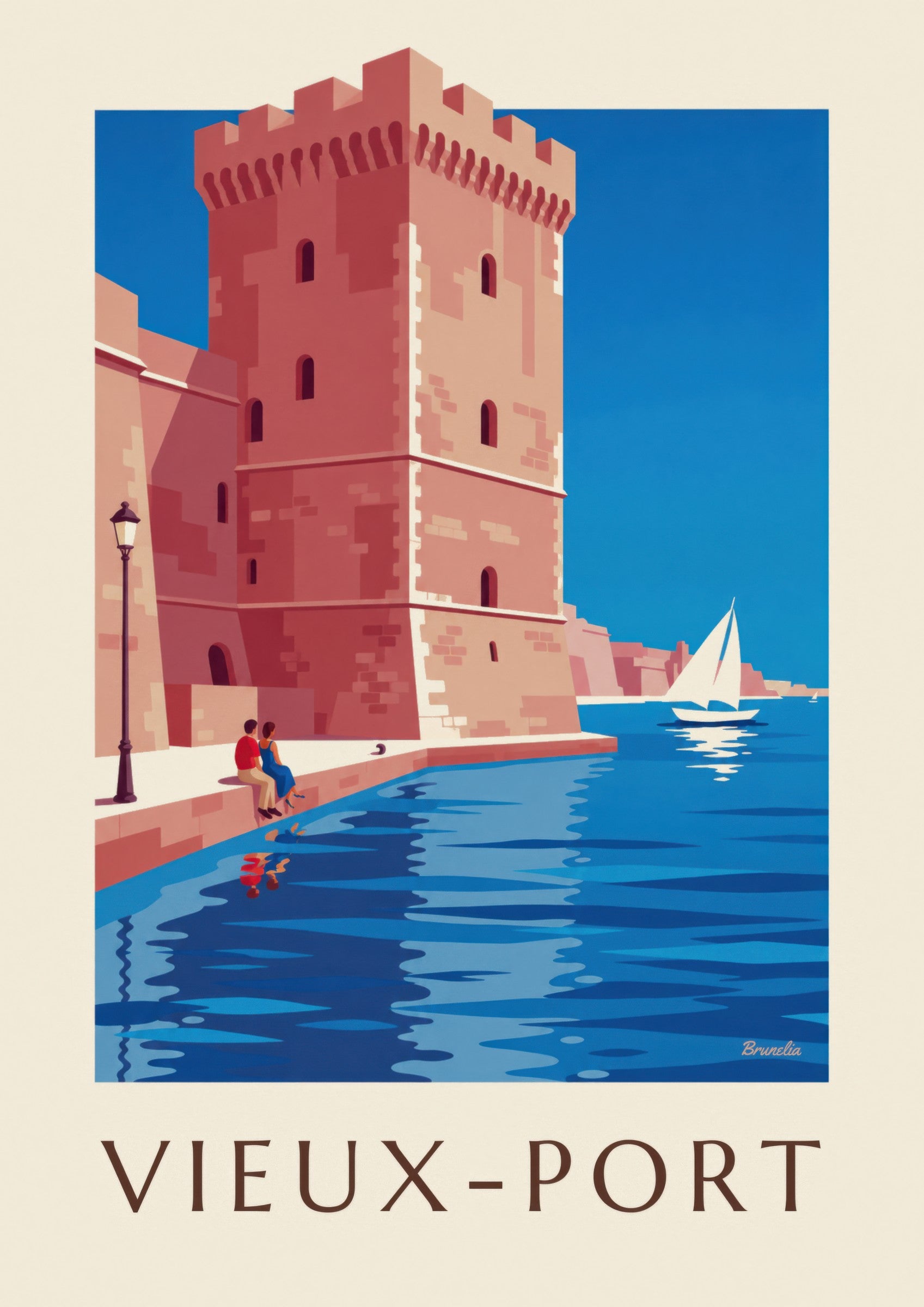 Affiche Tour du Roi René à Marseille: zbliżenie szczegółu