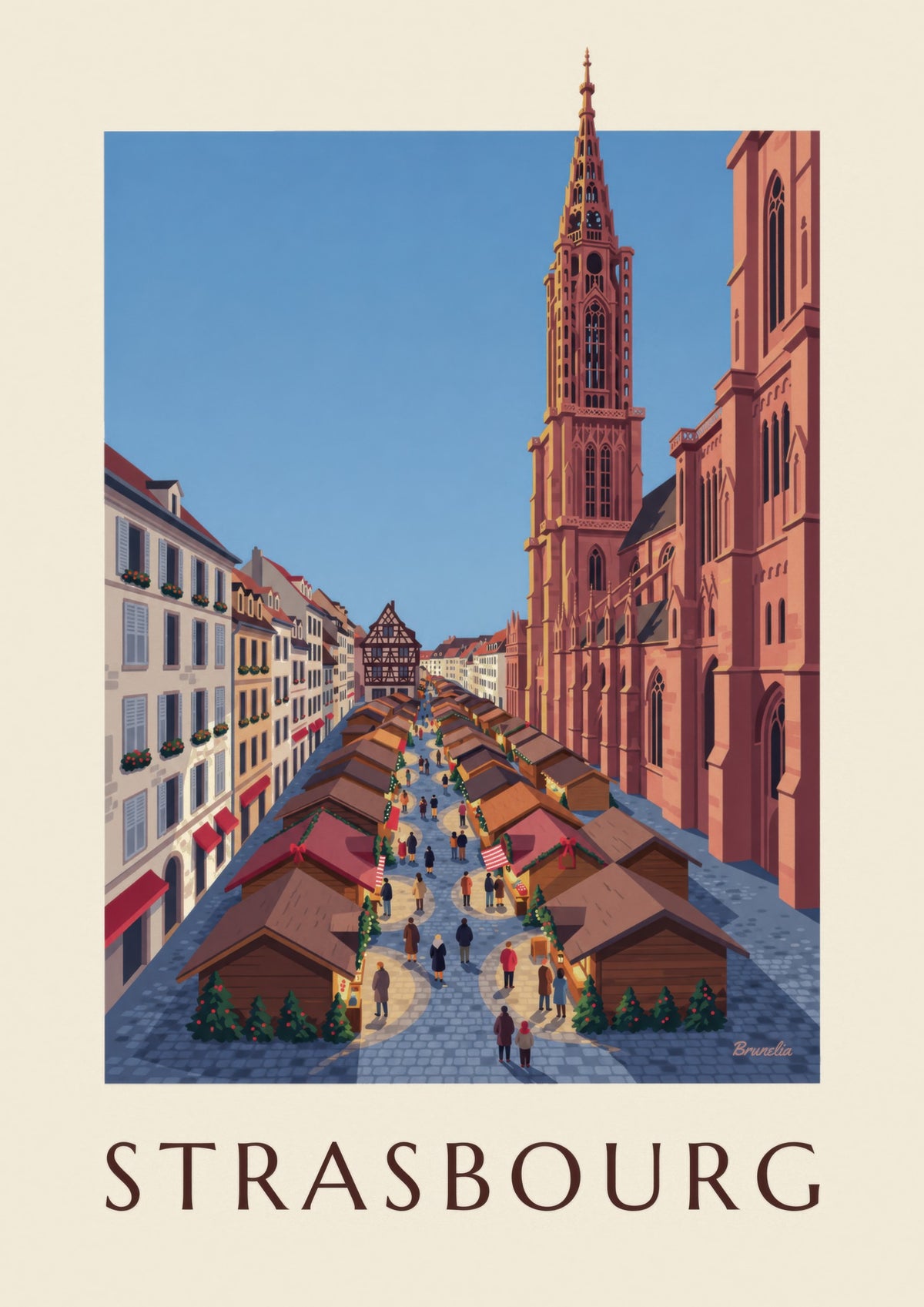 Plakat bożonarodzeniowego jarmarku w Strasburgu