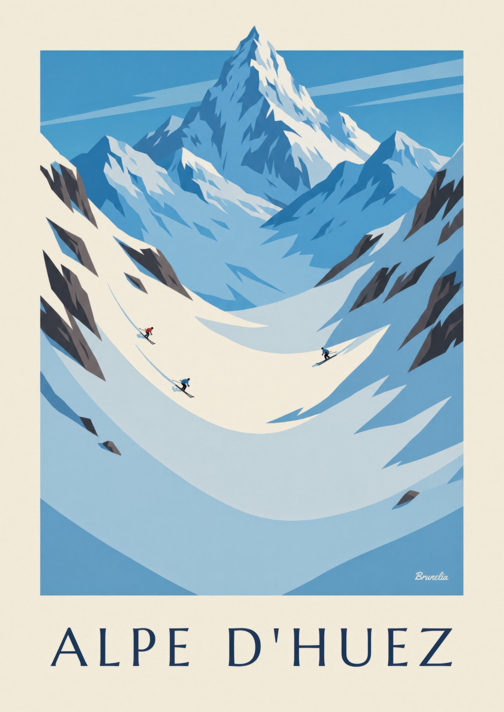 Affiche Alpe d'Huez, glacier de Sarenne et Écrins: zbliżenie szczegółu