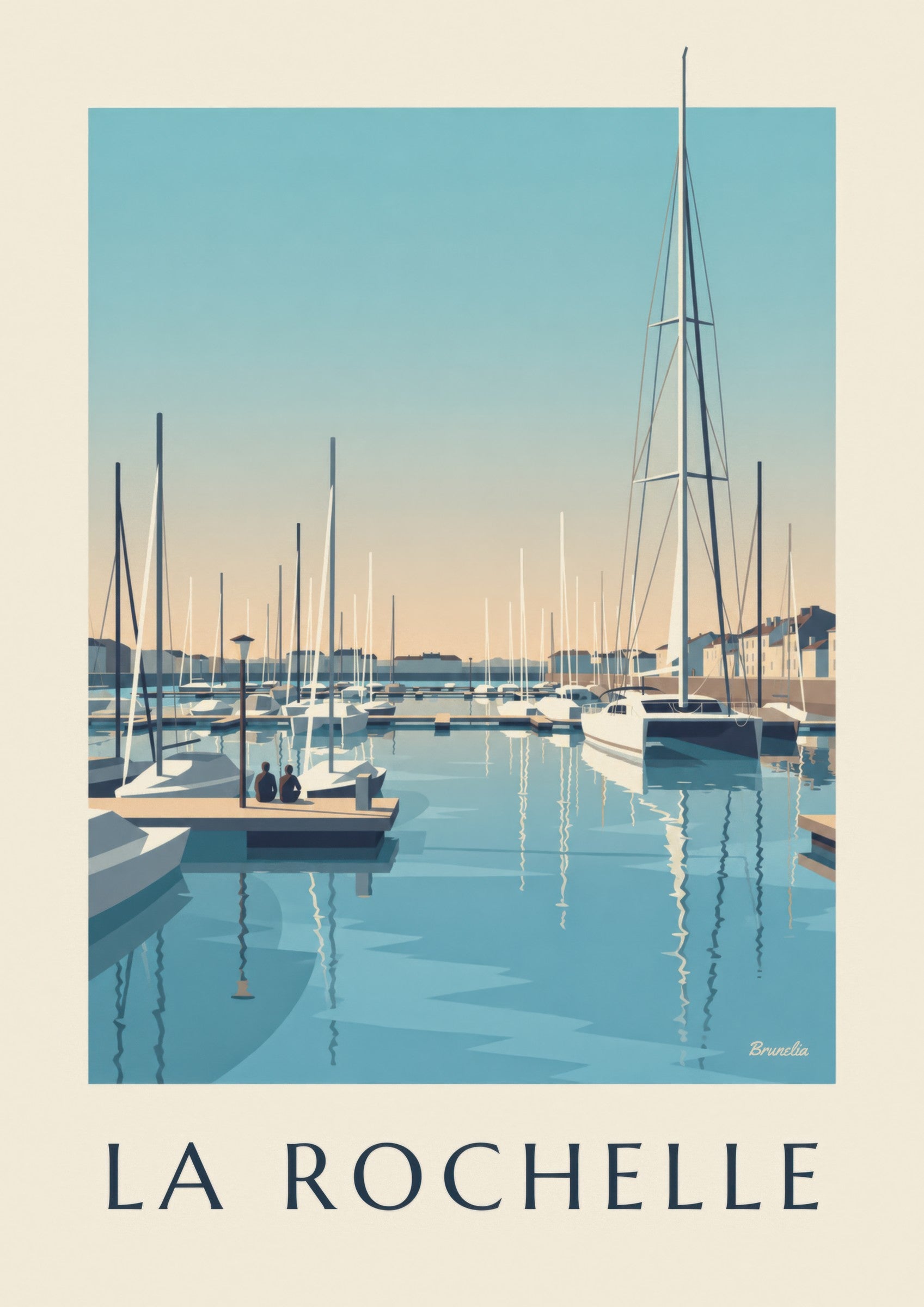 Affiche port de plaisance des Minimes à La Rochelle: zbliżenie szczegółu