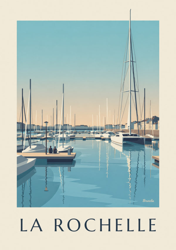 Plakat portu jachtowego Les Minimes w La Rochelle