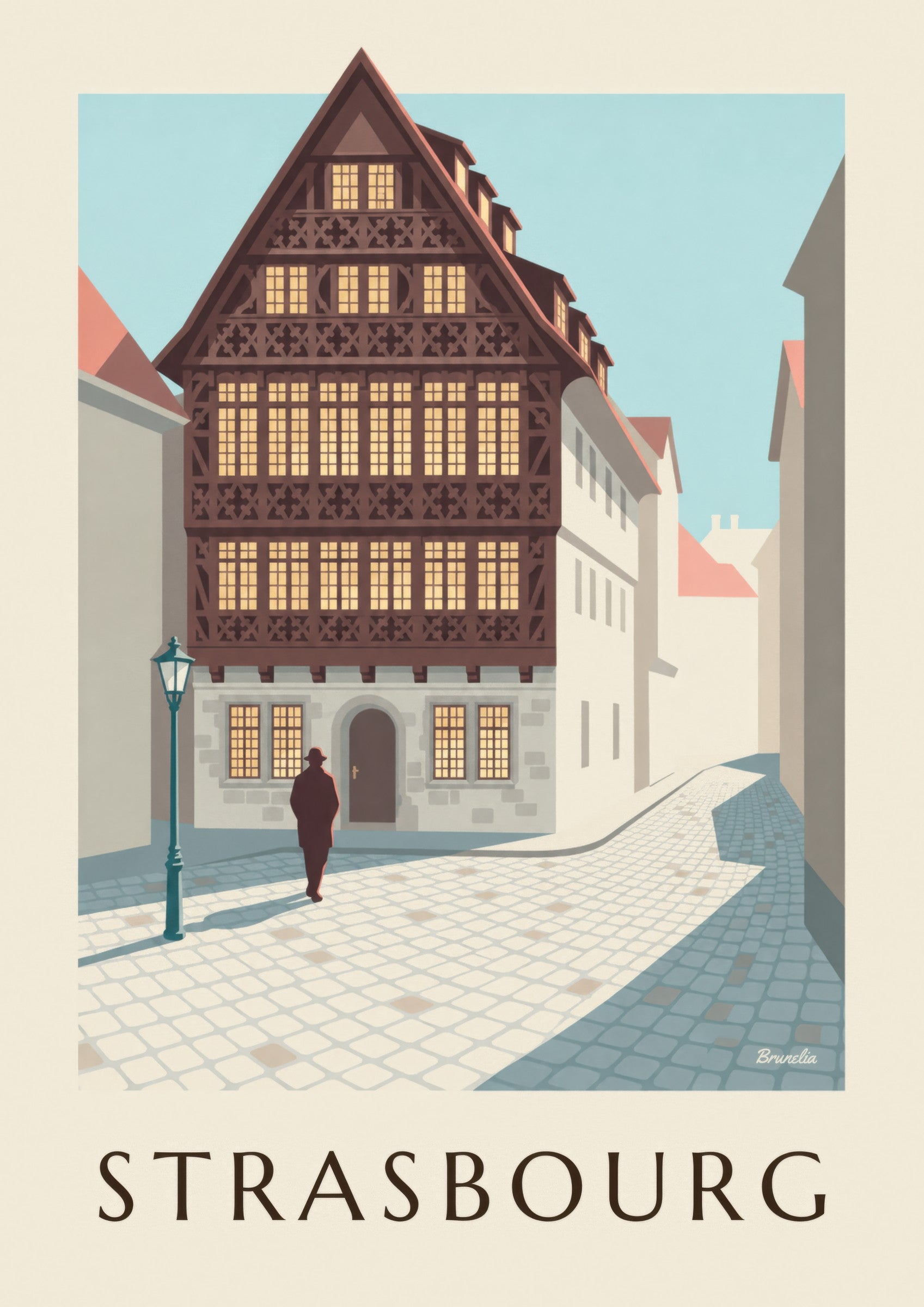 Affiche Maison Kammerzell à Strasbourg: zbliżenie szczegółu