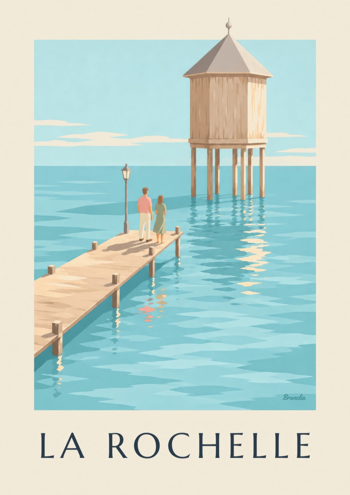Plakat latarni morskiej Bout du Monde w La Rochelle
