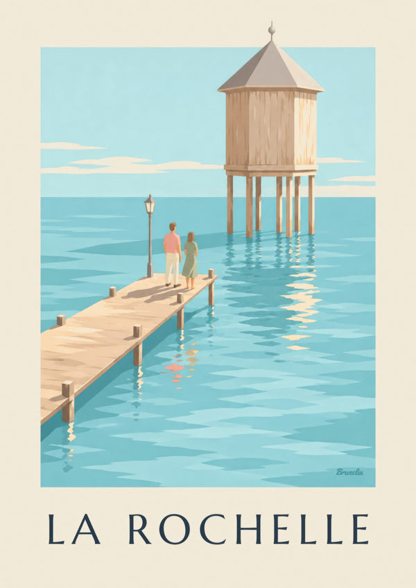 Plakat latarni morskiej Bout du Monde w La Rochelle