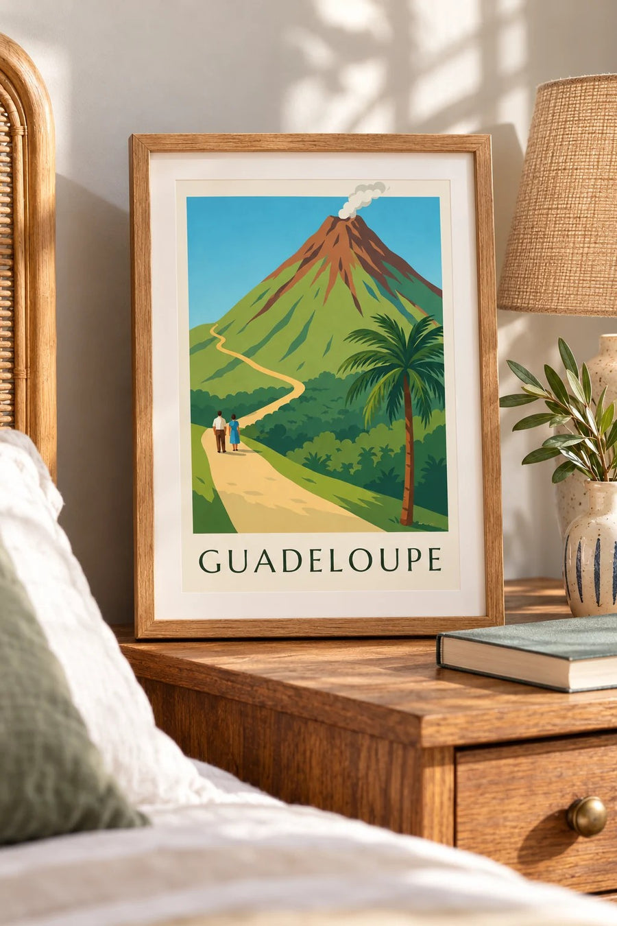 Plakat Gwadelupa, wulkan La Soufrière : mały format A4 w ramie