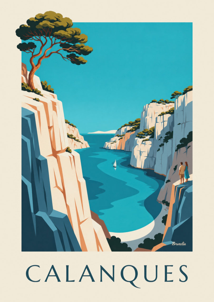 Plakat zatoki En-Vau w Marsylii