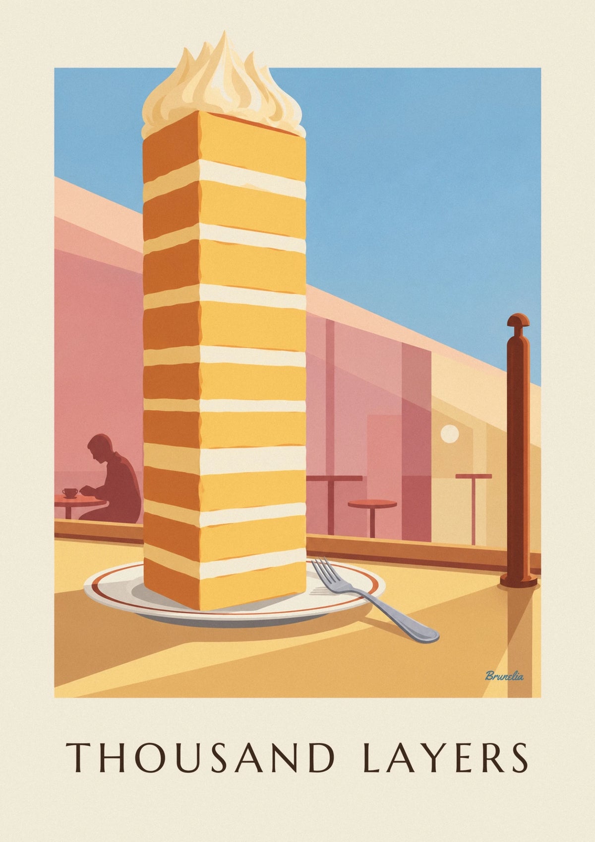 Vanilla millefeuille slice poster