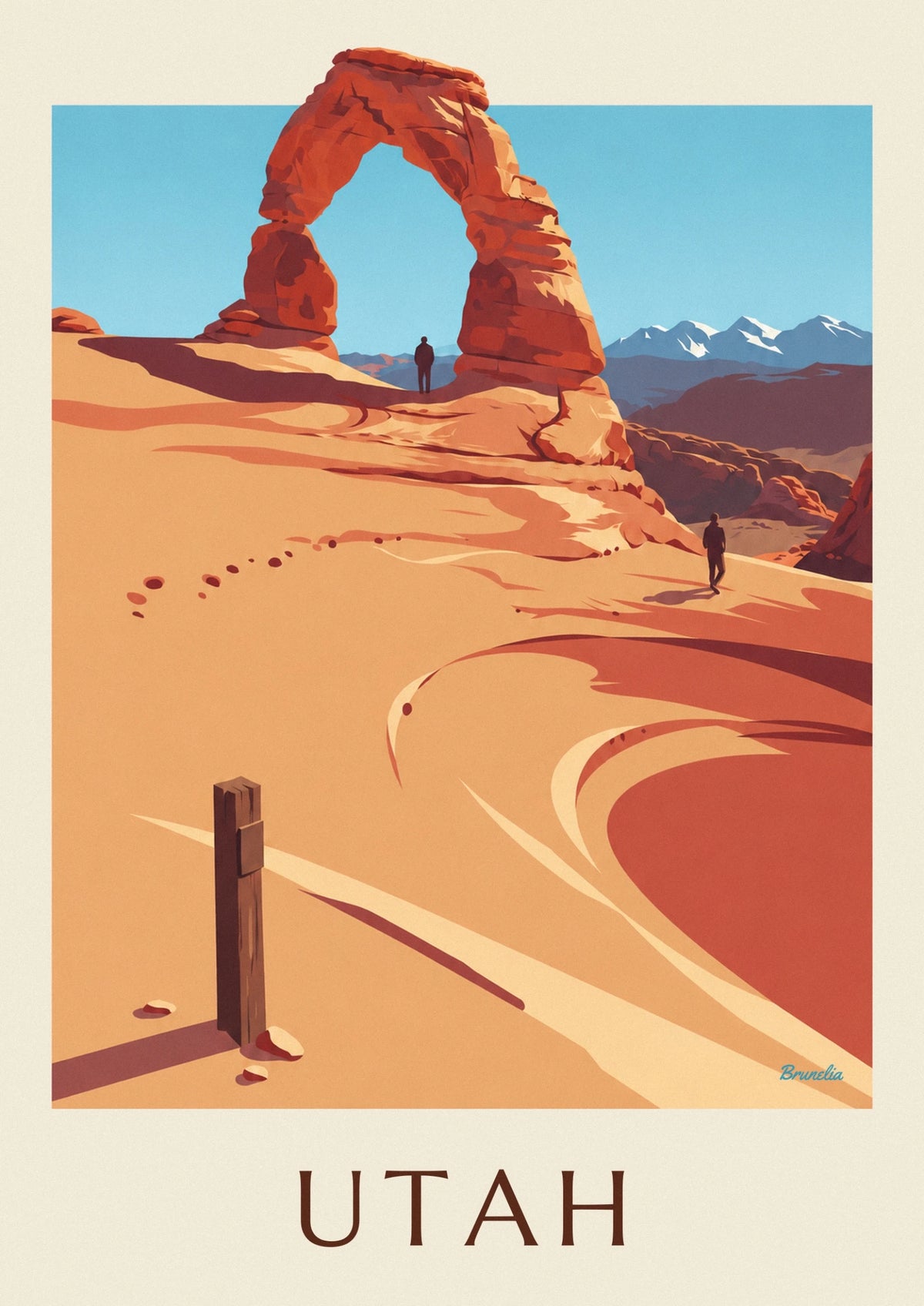 Delicate Arch in the Utah desert poster